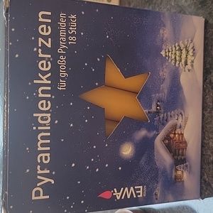 German pyramid candles gold color  15 x 110 mm NWT